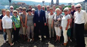 Über den Dächern Stuttgarts bei strahlender Sonne