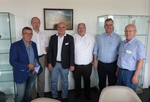 von links: Peter Mülbaier (AVR), Thomas Heusel, Daniel Born MdL, Jens Rüttinger, Werner Riek, Werner Kerschgens